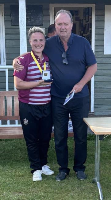 Lucy Johnson and mom adjudicator John Davies